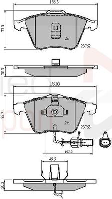 Comline ADB11200 - Bremžu uzliku kompl., Disku bremzes www.autospares.lv