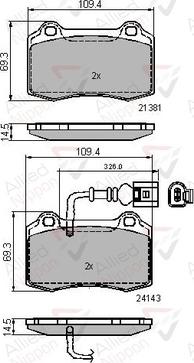 Comline ADB11737 - Тормозные колодки, дисковые, комплект www.autospares.lv