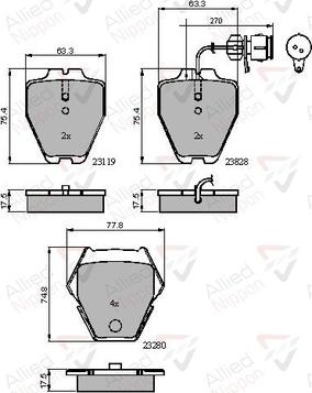 Comline ADB11770 - Brake Pad Set, disc brake www.autospares.lv