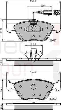 Comline ADB11772 - Тормозные колодки, дисковые, комплект www.autospares.lv