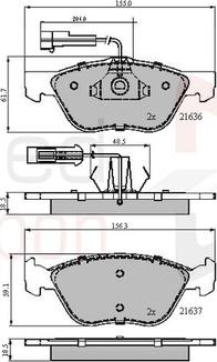 Comline ADB1897 - Тормозные колодки, дисковые, комплект www.autospares.lv