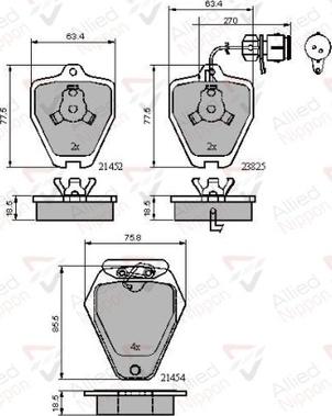 Comline ADB1884 - Brake Pad Set, disc brake www.autospares.lv