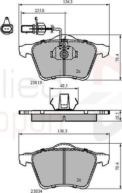 Comline ADB1885 - Brake Pad Set, disc brake www.autospares.lv