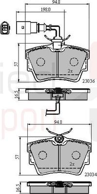 Comline ADB1874 - Тормозные колодки, дисковые, комплект www.autospares.lv