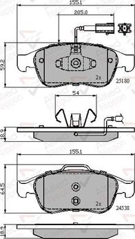 Comline ADB12028 - Bremžu uzliku kompl., Disku bremzes autospares.lv