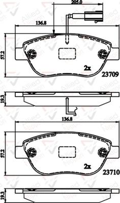 Comline ADB12140 - Bremžu uzliku kompl., Disku bremzes autospares.lv