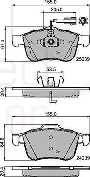 Comline ADB12118 - Тормозные колодки, дисковые, комплект www.autospares.lv