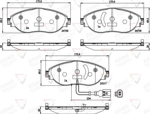 Comline ADB12201 - Bremžu uzliku kompl., Disku bremzes autospares.lv