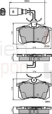 Comline ADB1797 - Brake Pad Set, disc brake www.autospares.lv