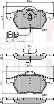 Comline ADB1715 - Bremžu uzliku kompl., Disku bremzes www.autospares.lv