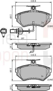 Comline ADB1736 - Bremžu uzliku kompl., Disku bremzes www.autospares.lv