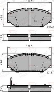 Comline ADB3998 - Bremžu uzliku kompl., Disku bremzes autospares.lv