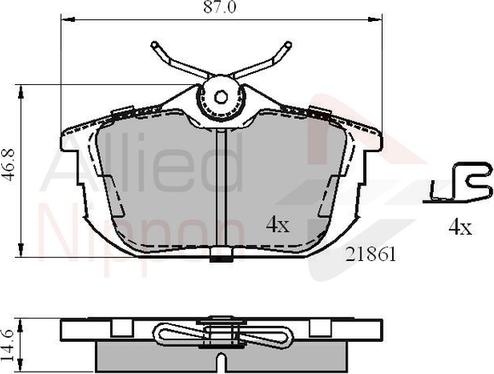 Comline ADB3945 - Bremžu uzliku kompl., Disku bremzes autospares.lv