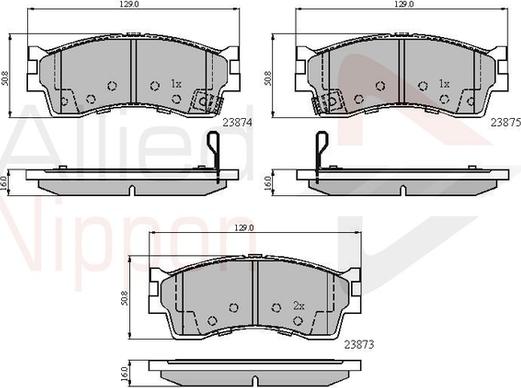 Comline ADB3941 - Тормозные колодки, дисковые, комплект www.autospares.lv