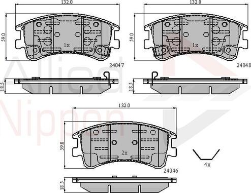 Comline ADB3950 - Bremžu uzliku kompl., Disku bremzes autospares.lv