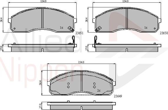 Comline ADB3968 - Bremžu uzliku kompl., Disku bremzes www.autospares.lv