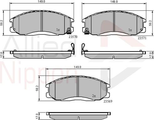 Comline ADB3938 - Bremžu uzliku kompl., Disku bremzes www.autospares.lv