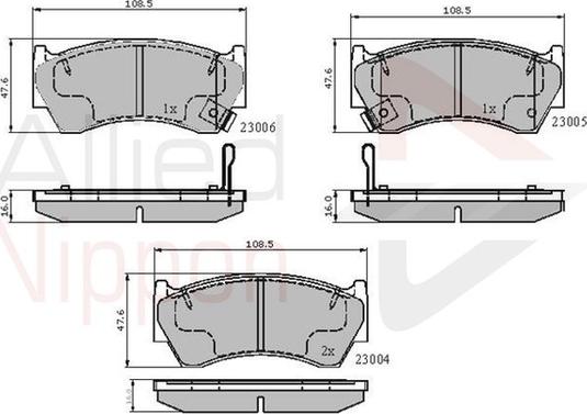 Comline ADB3449 - Bremžu uzliku kompl., Disku bremzes www.autospares.lv