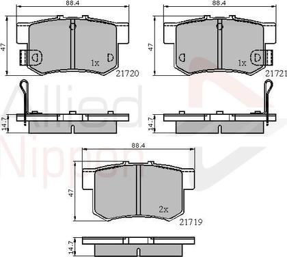 Comline ADB3445 - Brake Pad Set, disc brake www.autospares.lv