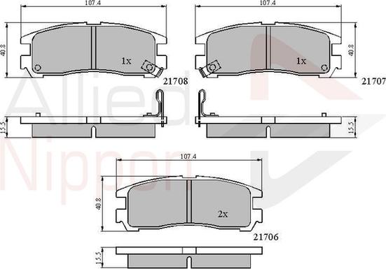 Comline ADB3468 - Bremžu uzliku kompl., Disku bremzes www.autospares.lv