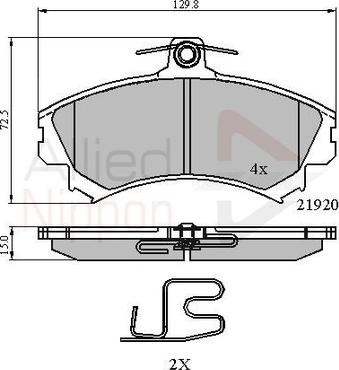 Comline ADB3462 - Bremžu uzliku kompl., Disku bremzes www.autospares.lv