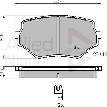 Comline ADB3475 - Тормозные колодки, дисковые, комплект www.autospares.lv