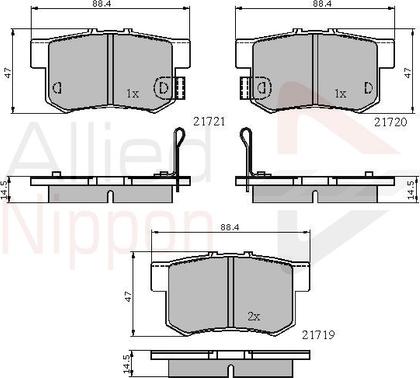 Comline ADB3471 - Brake Pad Set, disc brake www.autospares.lv