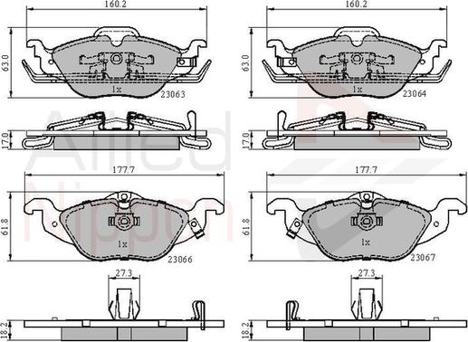 Comline ADB3584 - Bremžu uzliku kompl., Disku bremzes www.autospares.lv