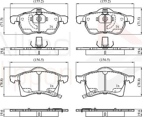 Comline ADB3583 - Bremžu uzliku kompl., Disku bremzes www.autospares.lv