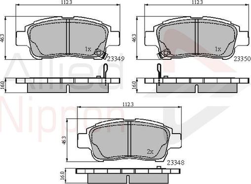 Comline ADB3582 - Brake Pad Set, disc brake www.autospares.lv