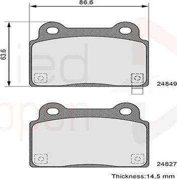 Comline ADB36090 - Bremžu uzliku kompl., Disku bremzes www.autospares.lv