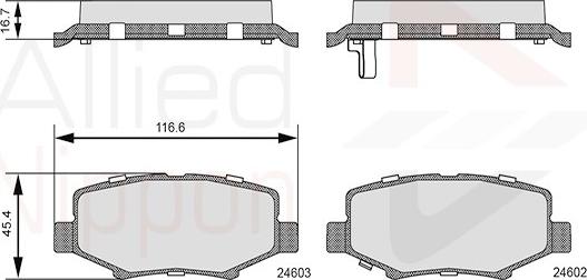 Comline ADB36091 - Bremžu uzliku kompl., Disku bremzes www.autospares.lv