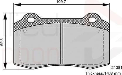 Comline ADB36089 - Тормозные колодки, дисковые, комплект www.autospares.lv