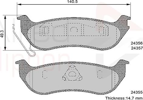 Comline ADB36087 - Bremžu uzliku kompl., Disku bremzes www.autospares.lv