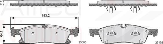 Comline ADB36133 - Bremžu uzliku kompl., Disku bremzes autospares.lv