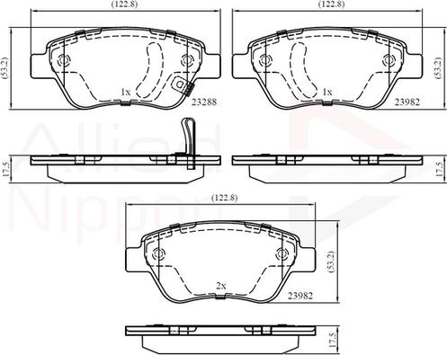 Comline ADB31594 - Тормозные колодки, дисковые, комплект www.autospares.lv