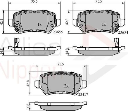 Comline ADB31551 - Brake Pad Set, disc brake www.autospares.lv