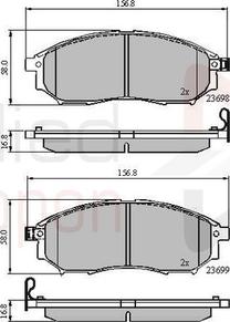 Comline ADB31524 - Bremžu uzliku kompl., Disku bremzes www.autospares.lv