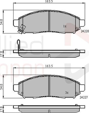 Comline ADB31520 - Bremžu uzliku kompl., Disku bremzes www.autospares.lv