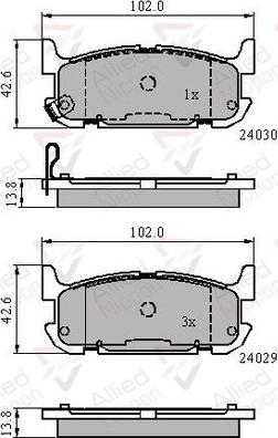 Comline ADB31521 - Bremžu uzliku kompl., Disku bremzes www.autospares.lv