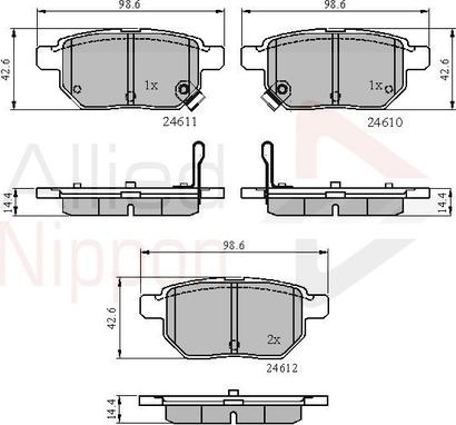 Comline ADB31579 - Тормозные колодки, дисковые, комплект www.autospares.lv