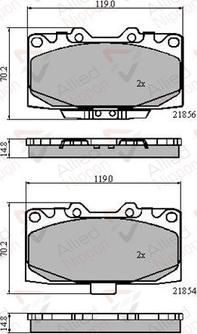 Comline ADB31614 - Bremžu uzliku kompl., Disku bremzes www.autospares.lv