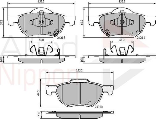 Comline ADB31195 - Bremžu uzliku kompl., Disku bremzes www.autospares.lv