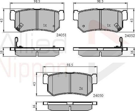 Comline ADB31192 - Brake Pad Set, disc brake www.autospares.lv