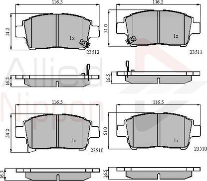 Comline ADB31155 - Brake Pad Set, disc brake www.autospares.lv