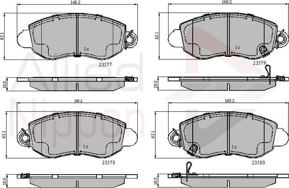 Comline ADB31108 - Bremžu uzliku kompl., Disku bremzes www.autospares.lv