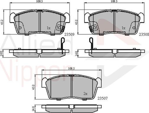 Comline ADB31113 - Brake Pad Set, disc brake www.autospares.lv