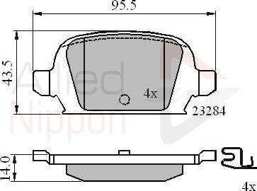 Comline ADB31135 - Bremžu uzliku kompl., Disku bremzes www.autospares.lv