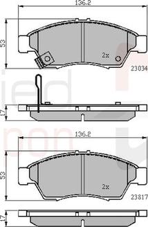 Comline ADB31125 - Тормозные колодки, дисковые, комплект www.autospares.lv