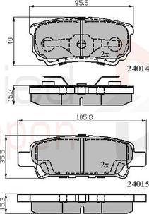 Comline ADB31290 - Bremžu uzliku kompl., Disku bremzes www.autospares.lv